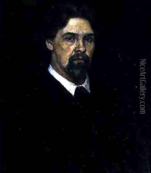Self Portrait, 1913 Oil Painting - Vasilij Ivanovic Surikov