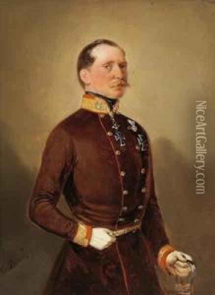 Portrait Of Johann Freiherr Vernier De Rougemont Et Ortchamp Oil Painting - Wilhelm Richter