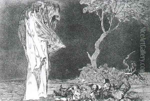 Disparates No.2 Torheit der Furcht Oil Painting - Francisco De Goya y Lucientes