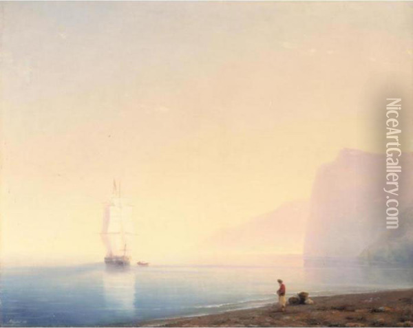 Sunrise Over Calm Waters Oil Painting - Ivan Konstantinovich Aivazovsky