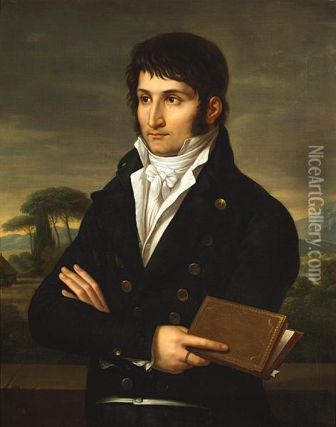 A Portrait Of Lucien Bonaparte Oil Painting - Francois-Xavier Fabre