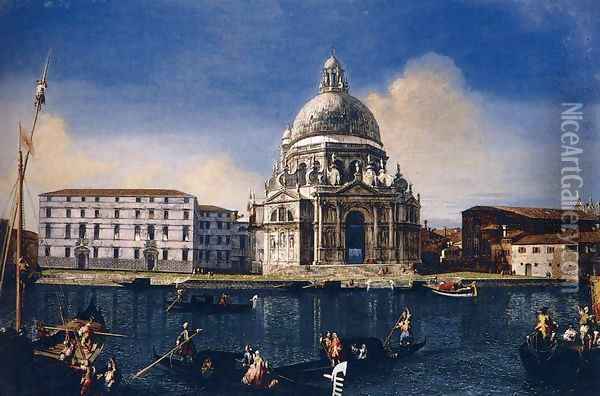 The Grand Canal with Santa Maria della Salute Oil Painting - Michele Marieschi