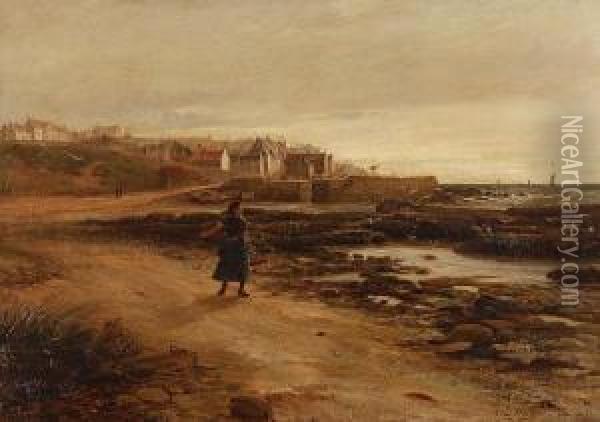 Crail Harbour Oil Painting - Charles Gustav Louis Phillips