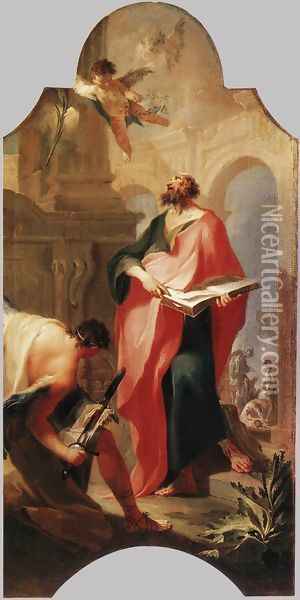 St Paul 1759 Oil Painting - Franz Anton Maulbertsch