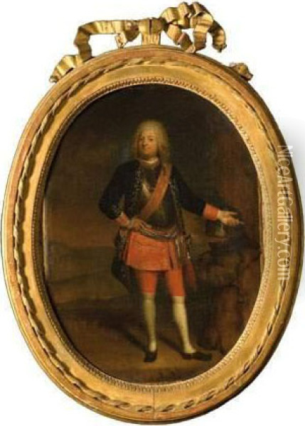 Portrait D'un Prince Allemand Oil Painting - Georg Liszewski