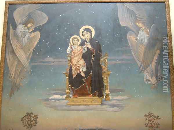 The Mother of God, 1901 Oil Painting - Viktor Vasnetsov