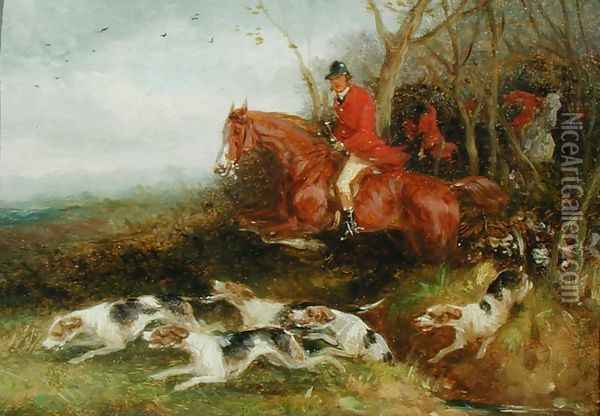 Foxhunting Breaking Cover Oil Painting - William Joseph Shayer