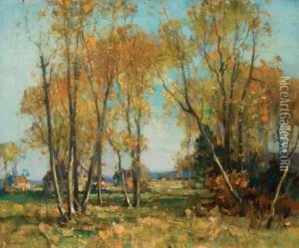 Through The Woods Oil Painting - Walter Granville-Smith