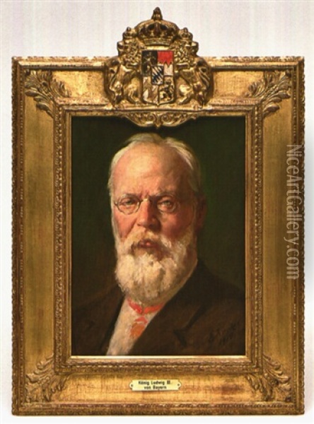 Portrat Konig Ludwigs Iii. Von Bayern Oil Painting - Emil Keck
