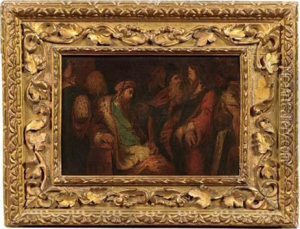 Cristo Davanti A Erode Oil Painting - Andrea Meldolla Schiavone