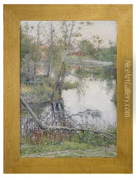 Vid An - Knapegard Oil Painting - Nils Kreuger
