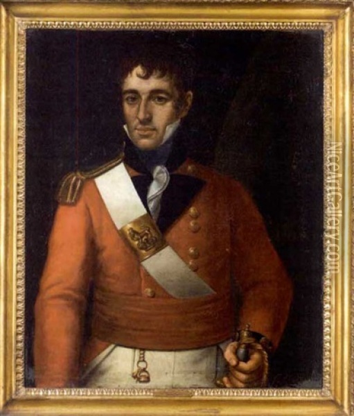 Portrait Of Lieutenant Arthur Wellesley, The Duke Of Wellington, In Full Military Dress Oil Painting - Thomas Lawrence