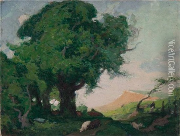Landscape Oil Painting - Charles Augustus C. Lasar
