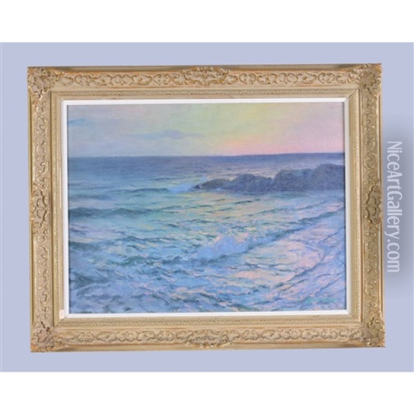 The Opal Sea: Incoming Tide Oil Painting - Julius Olsson
