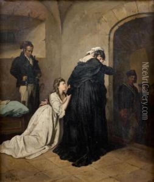 Marie Stuart Dans Son Cabinet Oil Painting - Thomas Webster