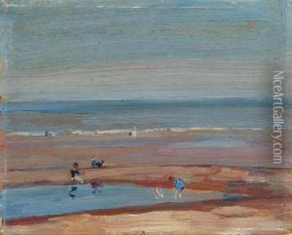The Beach Oil Painting - Mark Senior