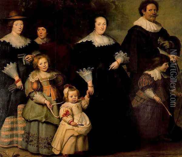 Family Portrait Oil Painting - Cornelis De Vos