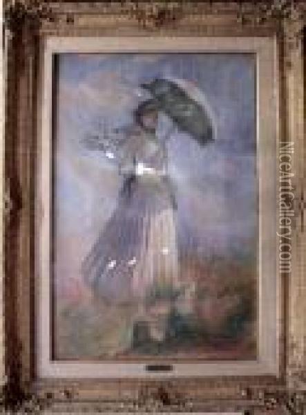 Dama En El Campo Oil Painting - Claude Oscar Monet