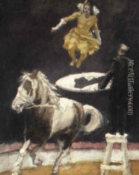 Circus Act Oil Painting - Therese Lessore