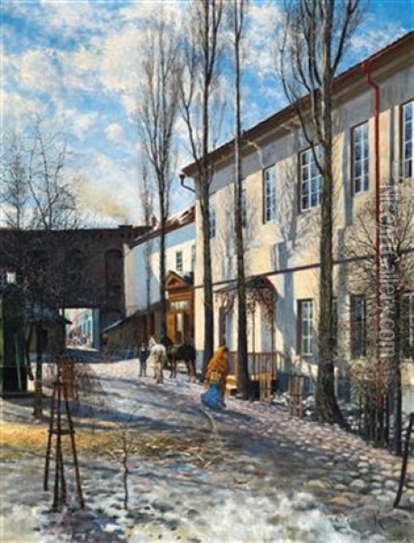 Spring In Vilnius Oil Painting - Edward Roemer