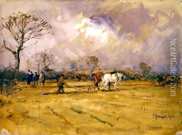 The Plough Team Oil Painting - John Atkinson