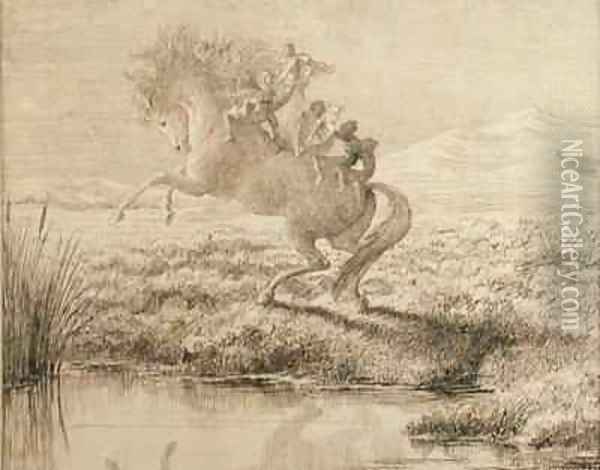 The Escape Oil Painting - Charles Altamont Doyle