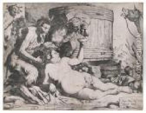 The Drunken Silenus Oil Painting - Jusepe de Ribera