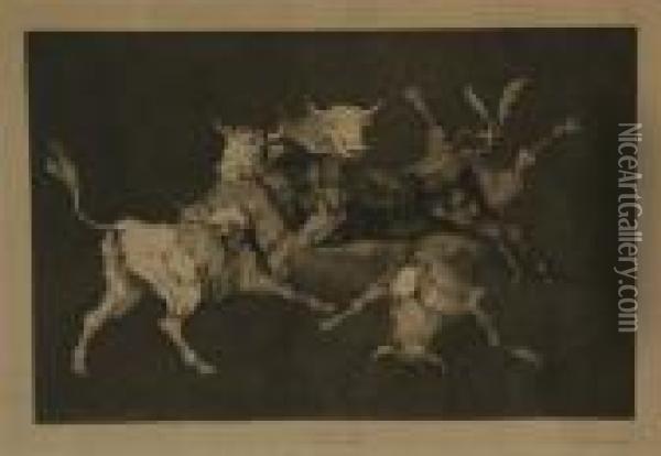 Lluvia De Toros Oil Painting - Francisco De Goya y Lucientes