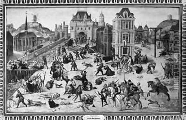 St Bartholomews Day Massacre Oil Painting - Francois Dubois