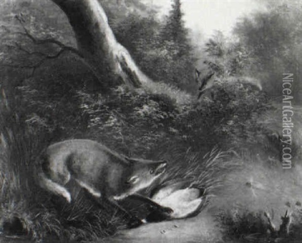 Fuchse Und Ihre Beute Oil Painting - Wilhelm Melchior