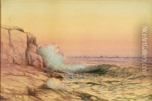 Luminous Seascape. Oil Painting - Harry E. Greaves