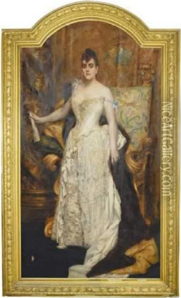 Madame Moreau De La Tour Oil Painting - Leon Francois Comerre