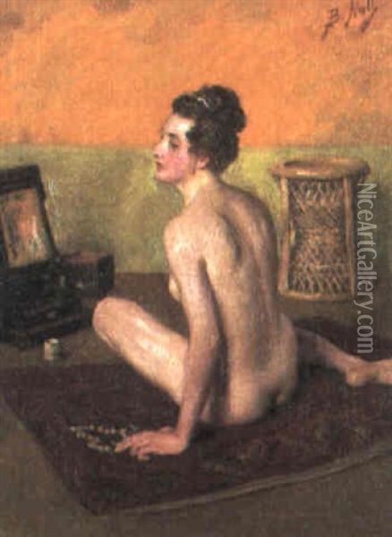 The Model Oil Painting - Lindsay Bernard Hall