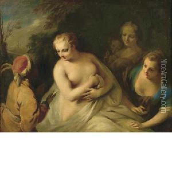 Betsabea Riceve La Lettera Di Davide Oil Painting - Jacopo (Giacomo) Amigoni