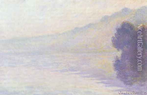 The Seine At Port Villez Mist Oil Painting - Claude Oscar Monet