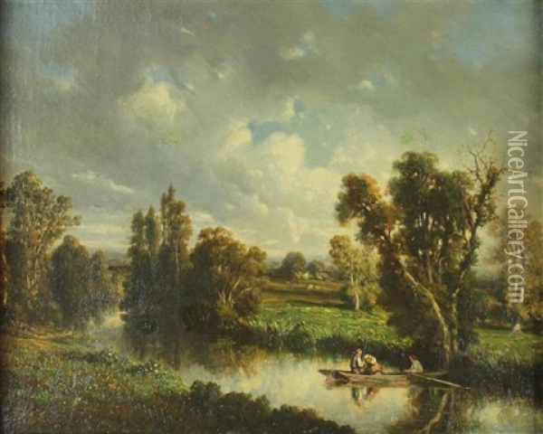 Landscape Oil Painting - Felix Saturnin Brissot de Warville