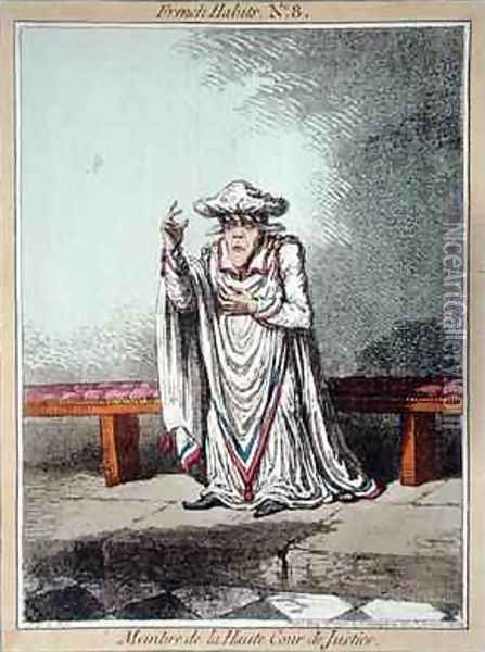 Member of the High Court of Justice plate 8 from French Habits Oil Painting - James Gillray