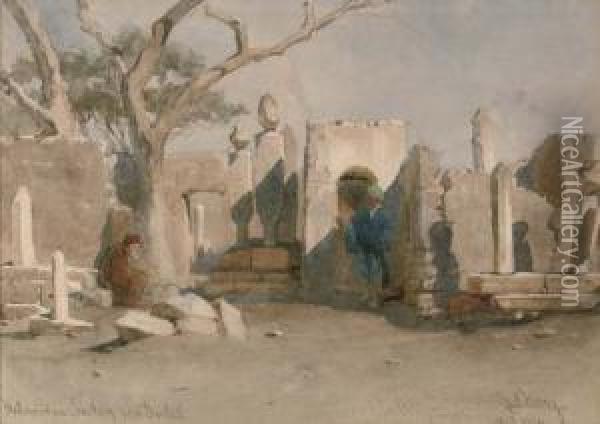 Mohamedan Cemetery Near Boolak Oil Painting - Carl Haag