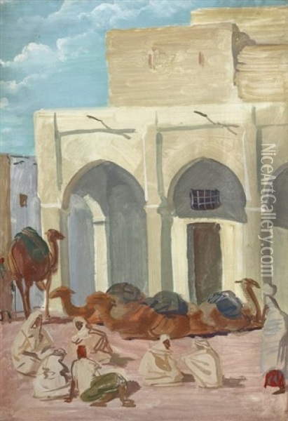 Colomb Bechar Oil Painting - Alexander Evgenievich Iacovleff