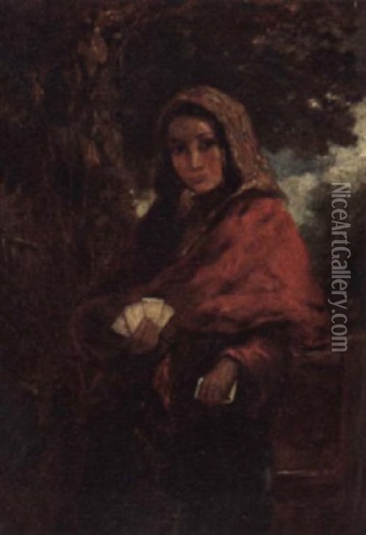 Gypsy Girl Oil Painting - Paul Falconer Poole