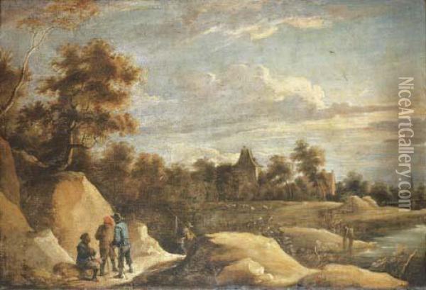 A Landscape Oil Painting - David The Younger Teniers