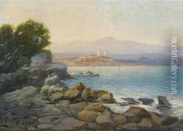 Paysage D'antibes Oil Painting - Laurent Adenot