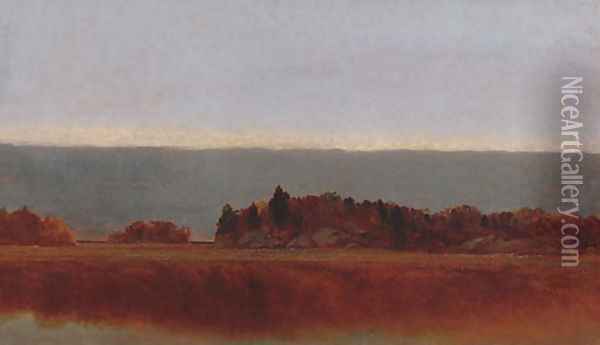 Salt Meadow In October Oil Painting - John Frederick Kensett
