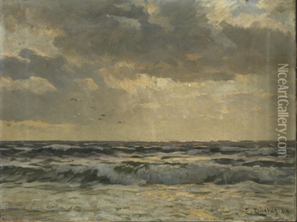 Meeresansicht Oil Painting - Eugen Gustav Duecker