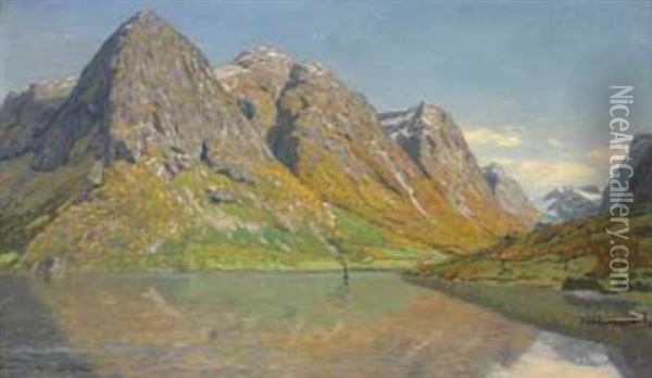 Fra Fosnaes, Opstryn Oil Painting - Anders Guttormsen Wigdahl