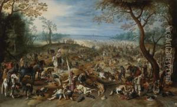 The Aftermath Of A Battle Oil Painting - Sebastien Vrancx