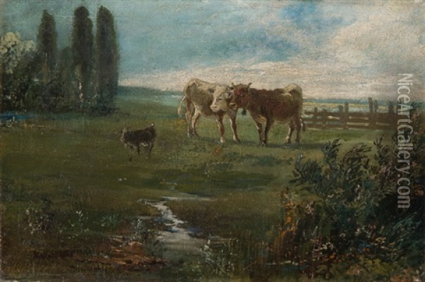 Auf Der Weide Oil Painting - Johann Rudolf Koller