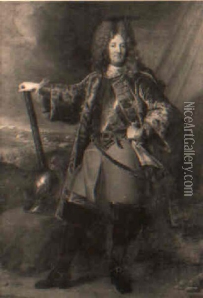 Portrait Du Marechal De Noailles Oil Painting - Hyacinthe Rigaud