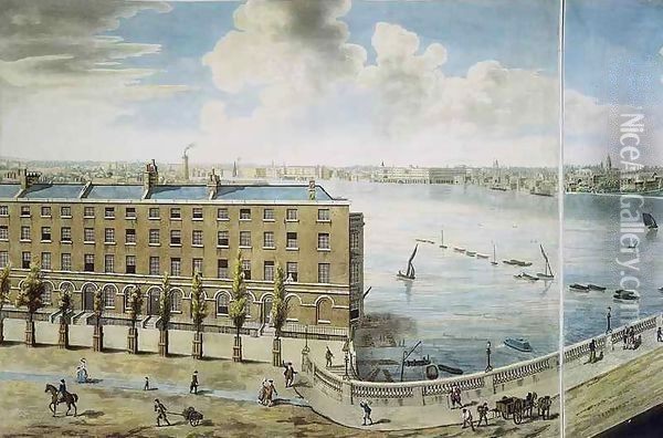 Panoramic view of London 6 Oil Painting - Robert Barker