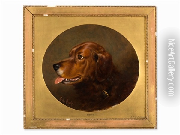 Dog Portrait - Bruce Oil Painting - Alfred F. De Prades